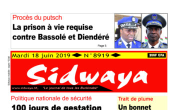 Une du 18 juin 2019