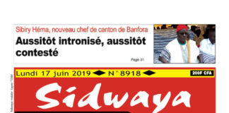 Une Sidwaya du 17 juin 2019