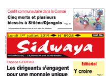 Une du 1er juillet 2019