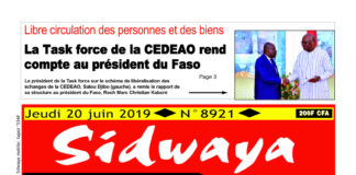 Une du 20 juin 2019