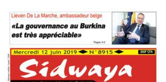 Une Sidwaya du mercredi 06 juin 2019