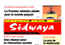 Sidwaya du 13 juin 2019
