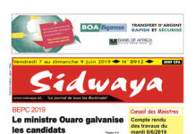 Une Sidwaya du 07 juin 2019