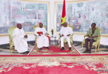 Conférence épiscopale Burkina-Niger : Le nouveau bureau présenté au président du Faso