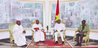 Conférence épiscopale Burkina-Niger : Le nouveau bureau présenté au président du Faso