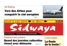 Une Sidwaya du 06 06 2019