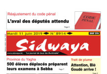 Une sidwaya du 11 06 2019