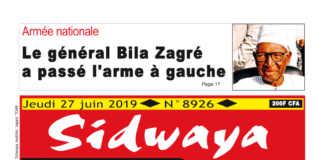 Une sidwaya du 27 06 2019