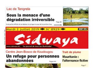 Une Sidwaya du 02 07 2019