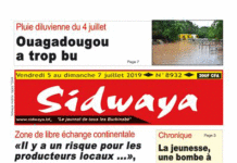 Une sidwaya du 05 07 2019