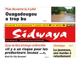 Une sidwaya du 05 07 2019