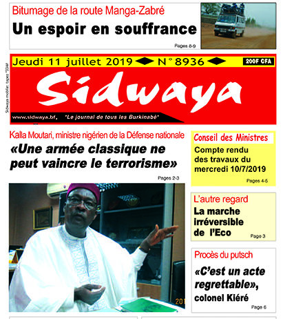 Une Sidwaya du 11 07 2019