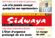 Une du 12 juillet 2019