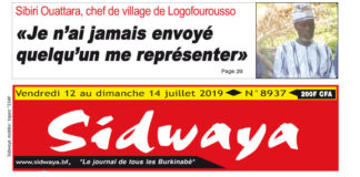 Une du 12 juillet 2019