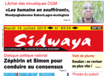 Une Sidwaya du 16 07 2019