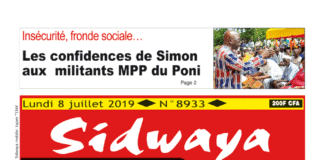 Une Sidwaya du 08 07 2019