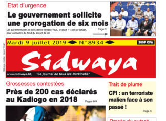 Une du 9 juillet 2019