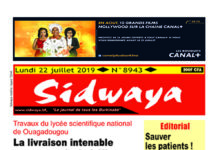 Une du 22 juillet 2019