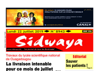 Une du 22 juillet 2019