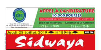 Une du 25 juillet 2019