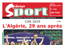 Une Sidwaya Sport du 23 juillet 2019