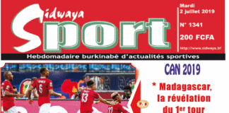 Une Sidwaya Sport du 02 07 2019