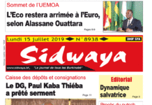 Une Sidwaya du 15 07 2019