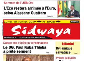 Une Sidwaya du 15 07 2019