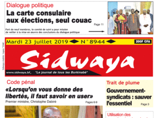 Une Sidwaya du 23 07 2019
