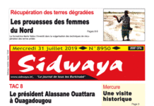 Une sidwaya du 31 07 2019