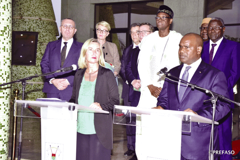 Force conjointe G5 Sahel: Frederica Mogherini chez le président du Faso