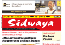 Une sidwaya du 18 07 2019