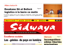 Une Sidwaya du 07 août 2019