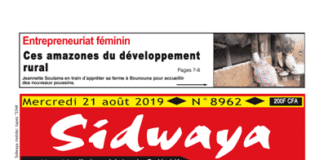 Une Sidwaya du 21 08 2019