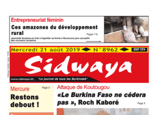 Une Sidwaya du 21 08 2019