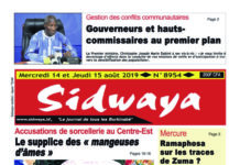 Une du 14 – 08 – 2019