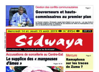 Une du 14 – 08 – 2019