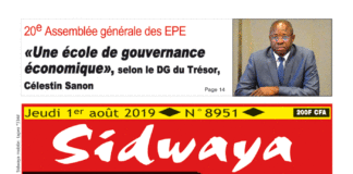 Une Sidwaya du 1er août 2019