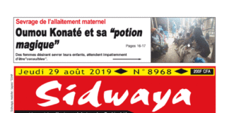 Une Sidwaya du 29 08 2019