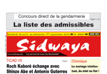 Une Sidwaya du 30 08 2019