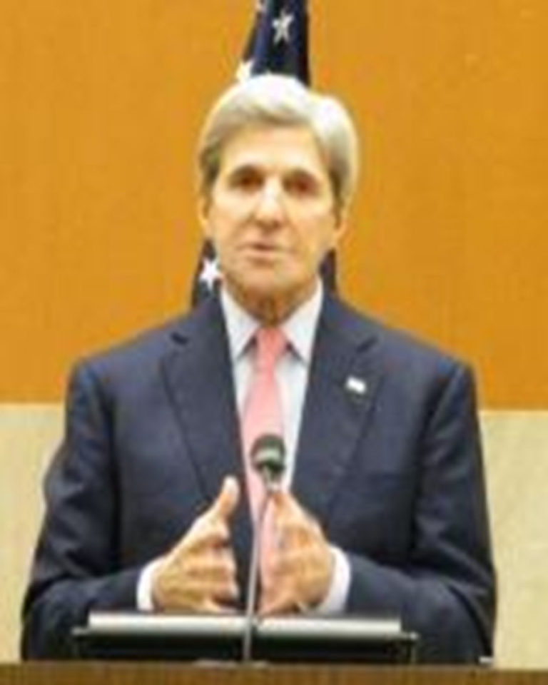Département d’Etat Américain John Kerry face à 82 journalistes du monde