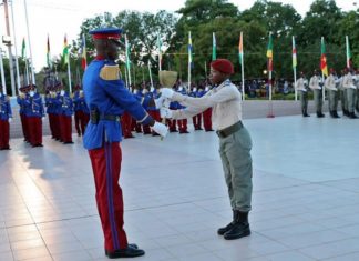 Académie militaire Georges Namoano : le président du Faso préside la cérémonie de sortie de la 18e promotion.
