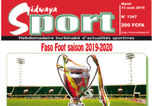 Une Sidwaya Sport du 13 08 2019
