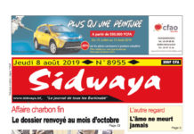 Une du 8 – 8 – 2019