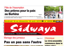 Une Sidwaya du 16 08 2019