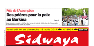 Une Sidwaya du 16 08 2019