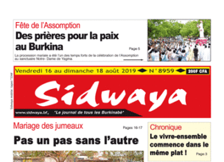 Une Sidwaya du 16 08 2019