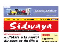 Une Sidwaya du 26 08 2019