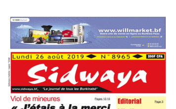 Une Sidwaya du 26 08 2019