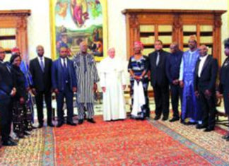 Le président du Faso échange avec le pape François